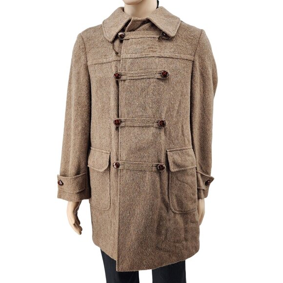 Vintage Herren Lodenfrey München Wool Blend Duffel Coat, Men's Large - Picture 9 of 9